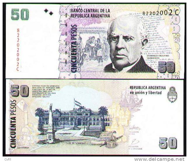 ARGENTINA (2002) - 50 PESOS  WPM 356 ND - UNC (sign. Redrado-Fellner) Series C - Argentine