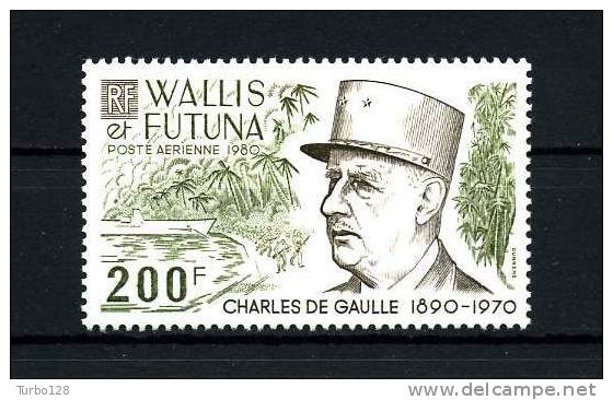 WALLIS FUTUNA 1980 PA N° 106 ** Neuf = MNH Superbe Cote 10.70 € DE GAULLE Célébrités Celebrities - Unused Stamps