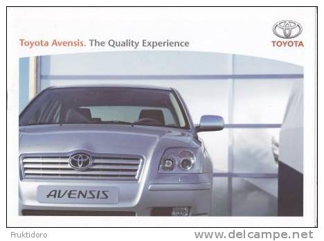 Brochure  Cars Toyota Avensis - Bellas Artes, Ocio