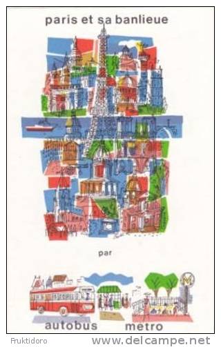 Brochure Paris And Surrounding Places By Bus & Underground From 1960 - Reizen