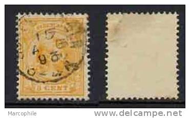 PAYS BAS  / 1891-1897 -  # 34 REINE WILHELMINE 3 C. ORANGE (ref T396) - Oblitérés