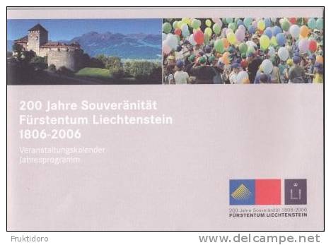 Liechtenstein 200 Years Sovereignty 2006 Year Program - Chroniques & Annuaires