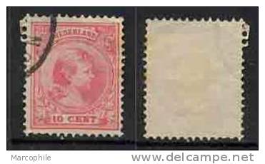 PAYS BAS  / 1891-1897 -  # 37 REINE WILHELMINE 10 C. ROSE OBLITERE (ref T400) - Used Stamps