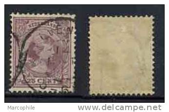 PAYS BAS  / 1891-1897 -  # 42 REINE WILHELMINE 25 C. LILAS OBLITERE (ref T410) - Oblitérés