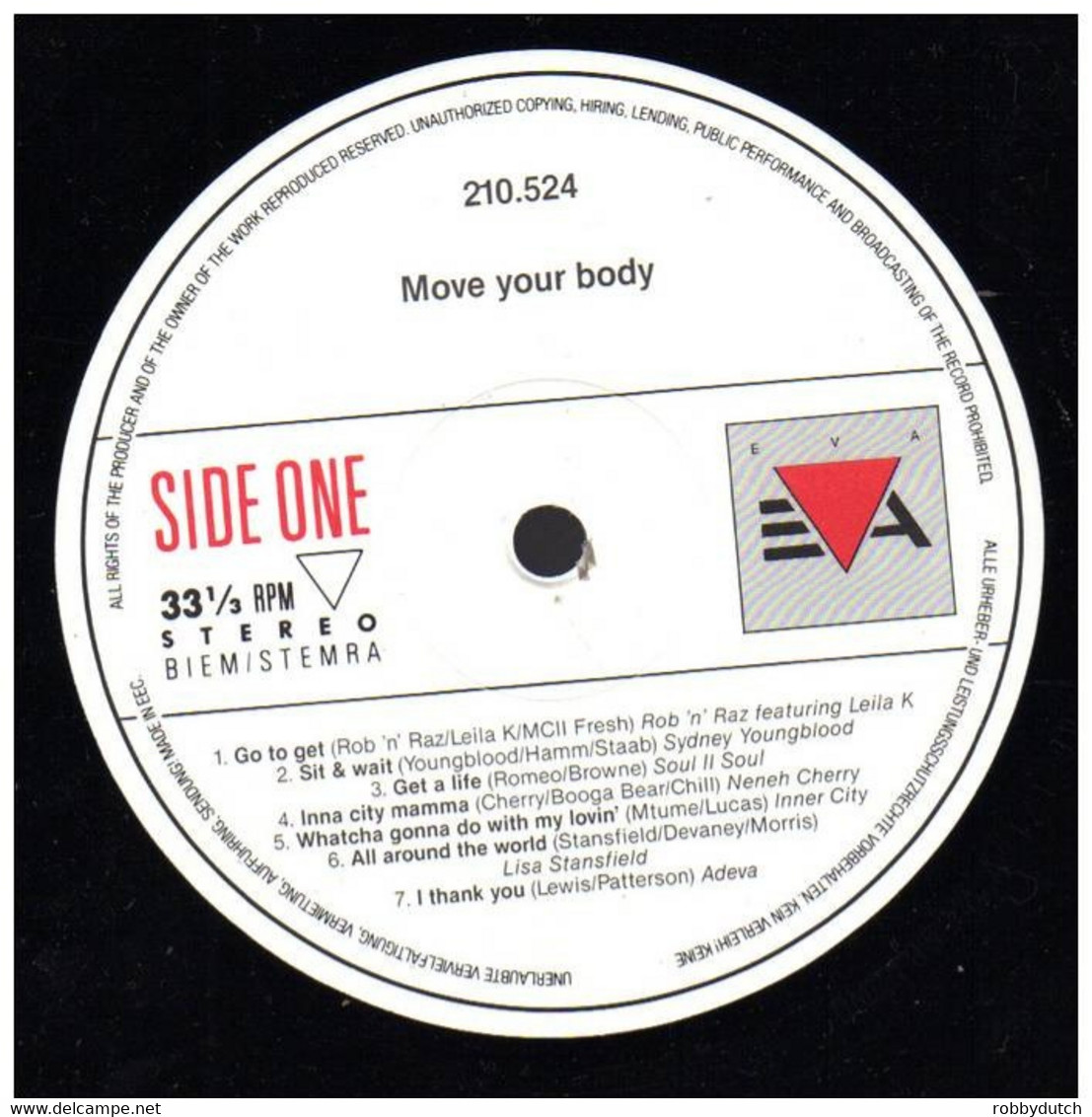 * LP *  MOVE YOUR BODY - VARIOUS ARTISTS (EEC 1990) - Dance, Techno En House