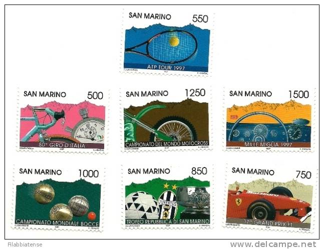 1997 - San Marino 1558/64 Avvenimenti Sportivi   +++++++ - Boule/Pétanque
