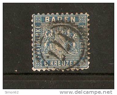 ALLEMAGNE  BADE 1861 N ° 14  Avec Charniere Dans L Etat - Gebraucht