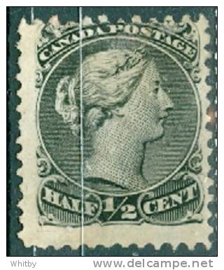 Canada 1873 Half  Cent Large Queen Issue #21a - Unused Stamps