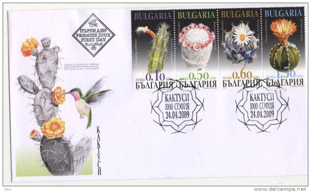 FDC Cactuses 2009 From Bulgaria - Cactusses