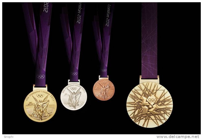 03A038   @   2012 London Olympic Games Medal   ,  ( Postal Stationery , Articles Postaux ) - Sommer 2012: London