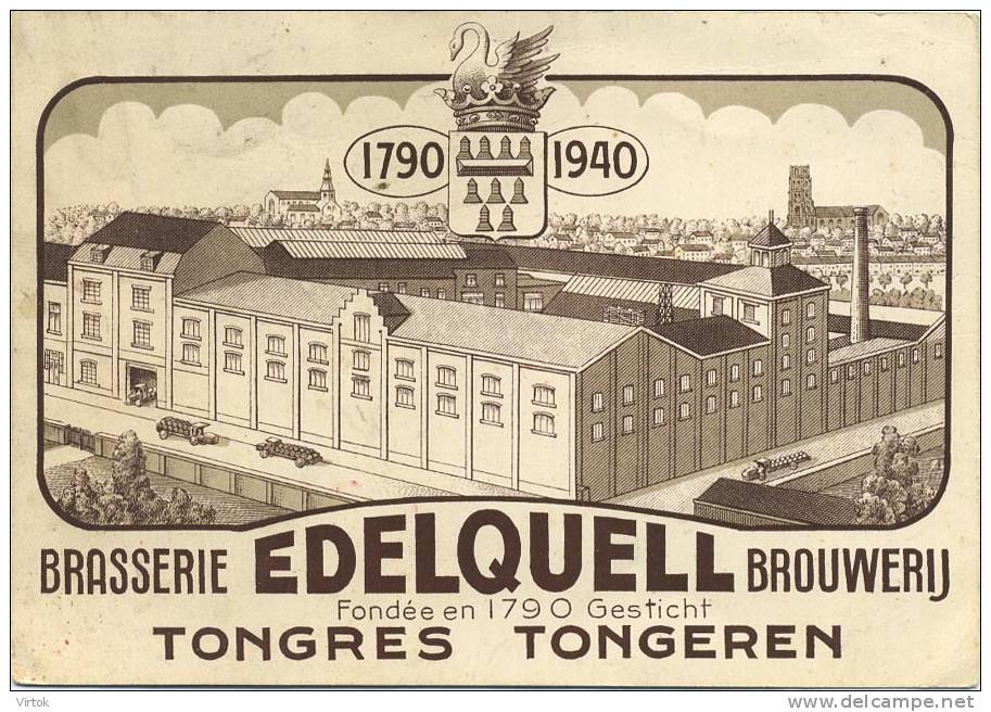 Tongeren : Brouwerij - Brasserie  '  EDELQUELL  '     ( Groot Formaat ) - Tongeren