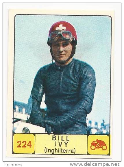 Motorcycling - England Bill Ivy -  Rare 1968/69 Panini Card - Edizione Italiana