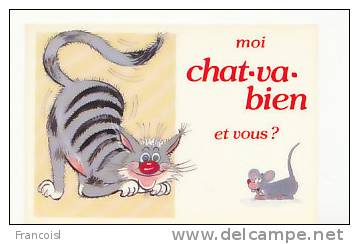 Animaux Humoristiques. Chat Et Souris. "Moi Chat-va-bien Et Vous?" - Katzen