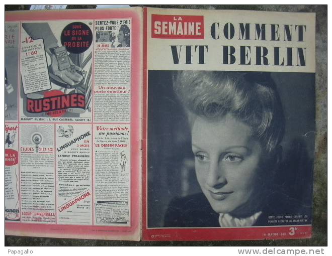 LA SEMAINE 127 EN 1943 PORTUGAL/ CHINE/ PRISONNIERS/ BERLIN / - Testi Generali