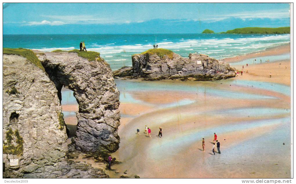 B31197 The Beach And Chapel Rock Perranporth Cornwall Used Perfect Shape - Newquay