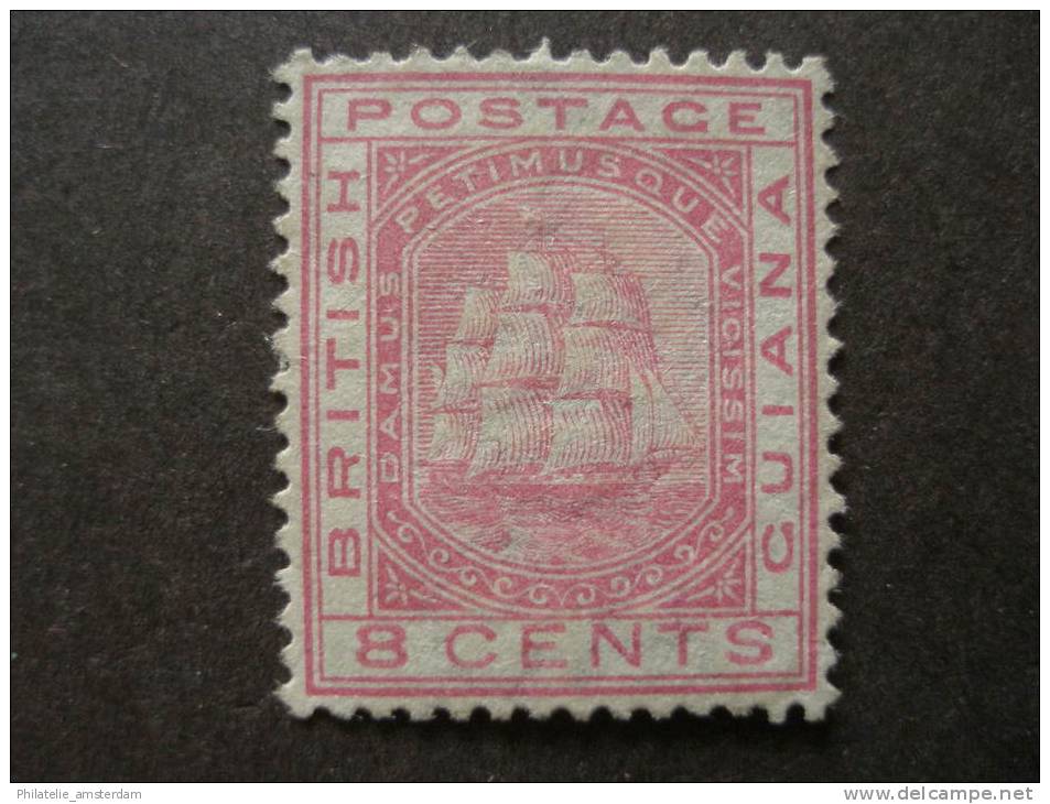 British Guiana 1882, SEAL OF COLONY / SANDBACH / SAILING SHIPS ZEILSCHEPEN SEGELSCHIFFE VOILIERS: Mi 64, SG 174, * - Brits-Guiana (...-1966)