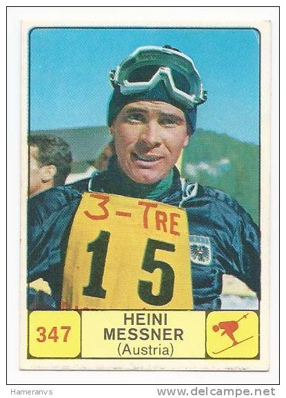 Austria Heini Messner -  1968/69 Panini Card - Edizione Italiana