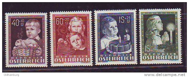 Österreich 1949, Glückliche Kindheit Postfrisch **, ANK 941- 944 ** - Autres & Non Classés