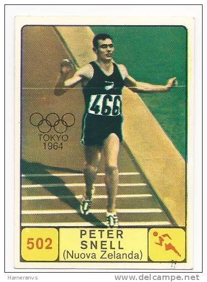 New Zealand Peter Snell - 1968/69 Panini Card - Edizione Italiana