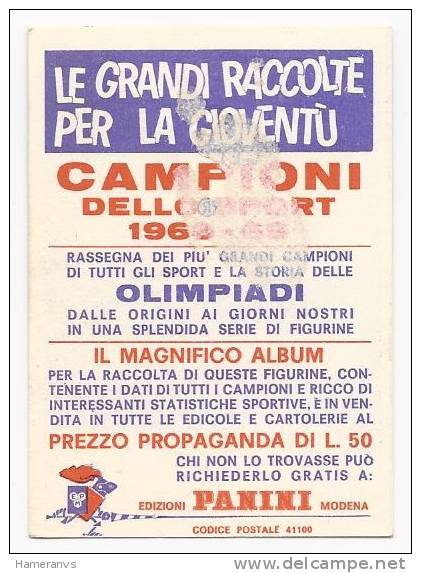 Germany Lutz Long - 1968/69 Panini Card - Edizione Italiana