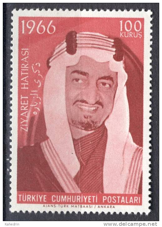 Turkey/Turquie/Türkei 1966, King Faisal **, MNH-VF - Unused Stamps