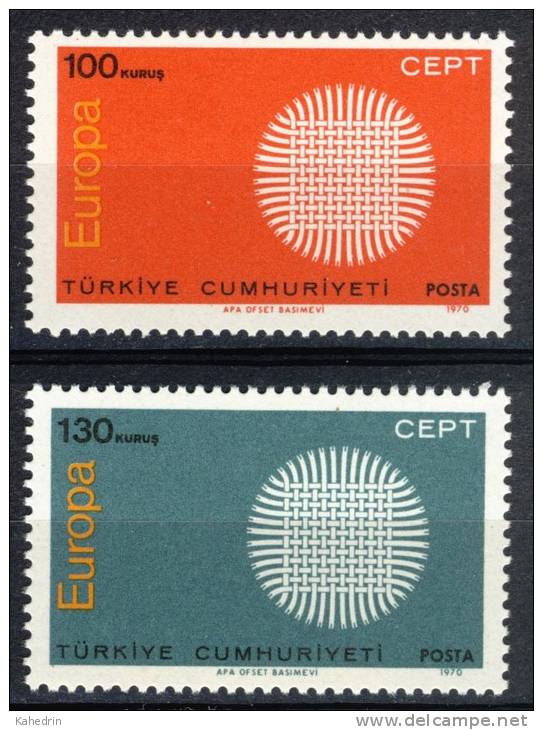 Turkey/Turquie/Türkei 1970, Europa - CEPT **, MNH-VF - Neufs