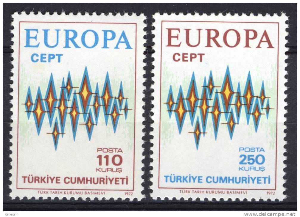 Turkey/Turquie/Türkei 1972, Europe - CEPT **, MNH - Nuevos