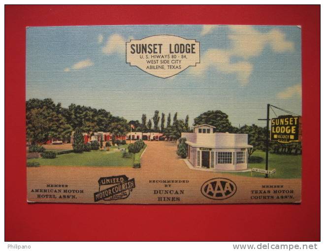 Texas > Abilene   Sunset Lodge   Linen--   === Ref 257 - Abilene