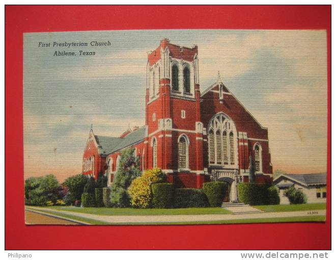 Texas > Abilene   First Presbyterian Church    Linen  === Ref 257 - Abilene