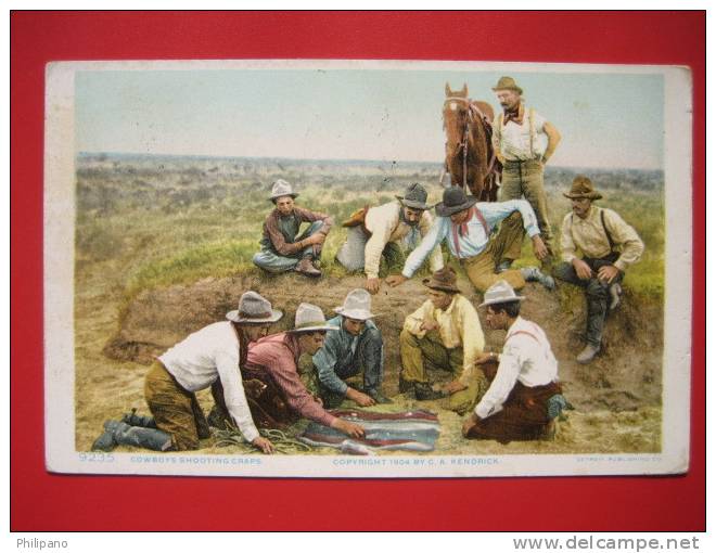 Cowboys Shooting Craps   1910 Cancel       === Ref 257 - Other & Unclassified