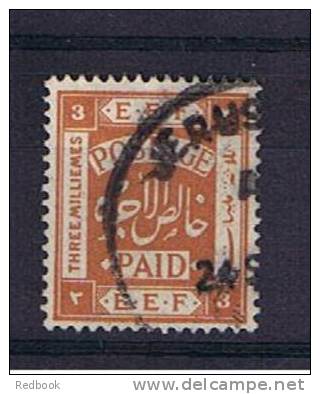 RB 760 - Palestine 1927  - 3m Chestnut  SG 7a - Good Used Stamp - Palestine