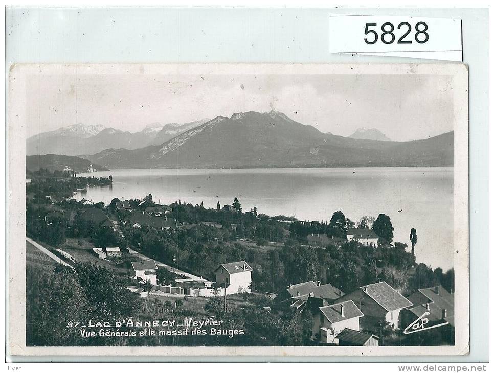 Veyrier Vue Generale Et Le Massif Des Bauges - Veyrier