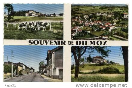 38 - Souvenir De DIEMOZ - 4 Vues - Diémoz