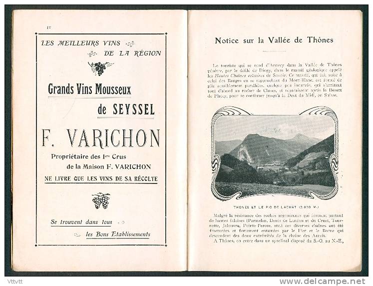 THONES : Ancien Guide De Séjour, 32 Pages Plus 10 Pages De Pub, Nombreuses Photos D´époque, Carte Des Routes... - Rhône-Alpes