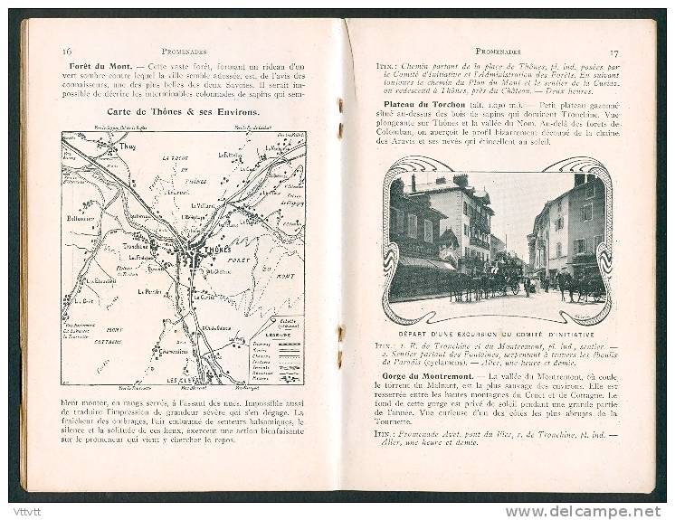 THONES : Ancien Guide De Séjour, 32 Pages Plus 10 Pages De Pub, Nombreuses Photos D´époque, Carte Des Routes... - Rhône-Alpes