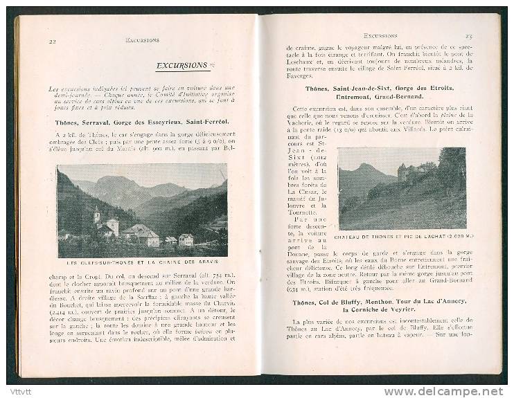 THONES : Ancien Guide de Séjour, 32 pages plus 10 pages de Pub, Nombreuses photos d´époque, Carte des Routes...