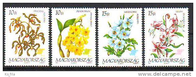 HUNGARY - 1993. Asian Flowers - MNH - Nuevos