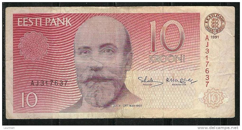 Estland Estonia Estonie 10 Kronen 1991, Benutzt - Unclassified