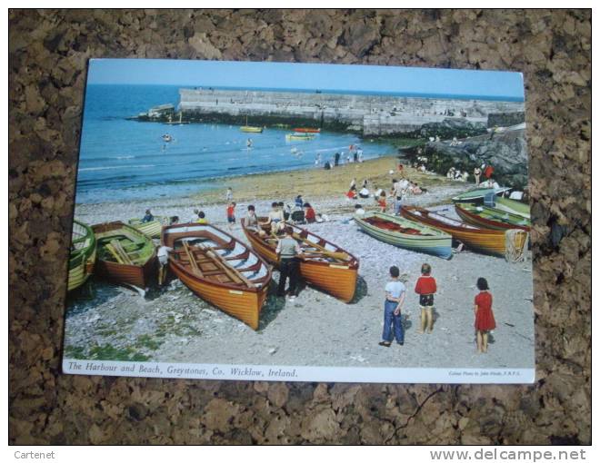 THE HARBOUR AND BEACH GREYSTONES WICKLOW @ RECTO VERSO AVEC BORDS - Wicklow