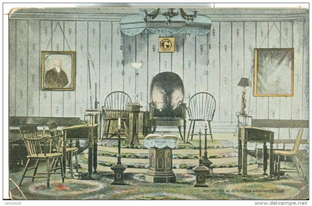 USA – United States – Interior View Of Old Lodge, Alexandria, Washington, 1908 Unused Postcard [P5702] - Washington DC
