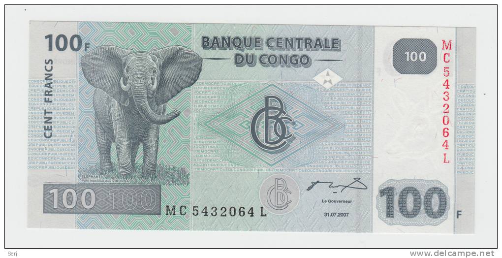 CONGO 100 FRANCS 2007 NEUF UNC - Zonder Classificatie