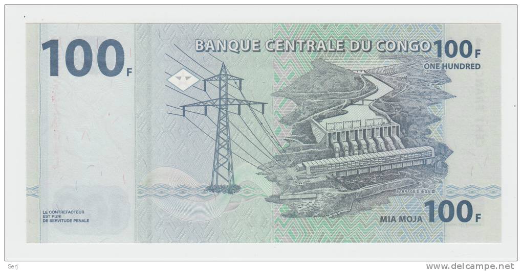 CONGO 100 FRANCS 2007 NEUF UNC - Zonder Classificatie