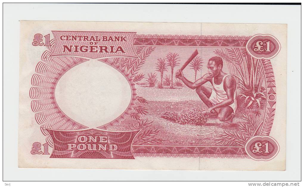 NIGERIA 1 Pound ND 1967 AUNC P 8 - Nigeria