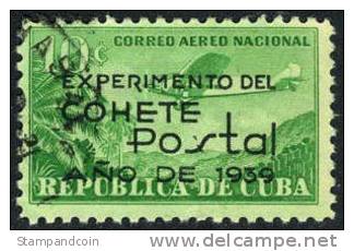 Cuba C31 Used Overprinted Airmail From 1939 - Aéreo
