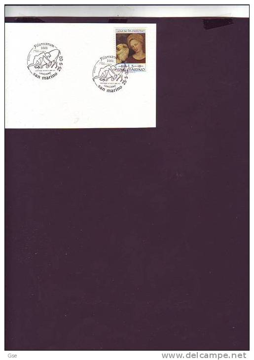SAN   MARINO  2002 - Cartoncino Con Annullo Speciale Illustrato -figura V Sec. A.C. - Mythologie