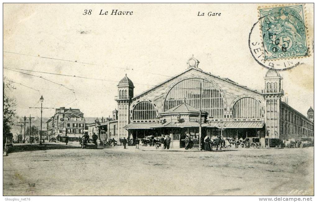 76-LE HAVRE....LA GARE...CPA ANIMEE - Station