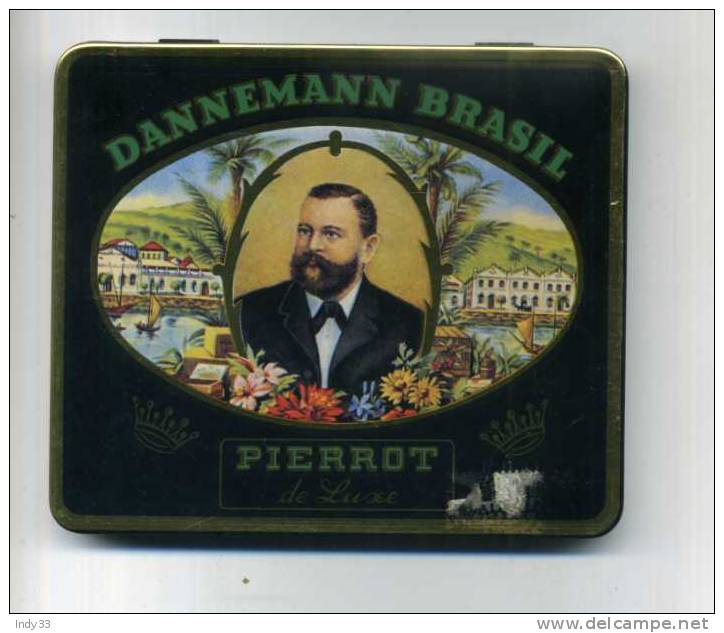 - BOITE DE CIGARES VIDE  DANNEMANN BRASIL . PIERROT DE LUXE  . - Autres & Non Classés