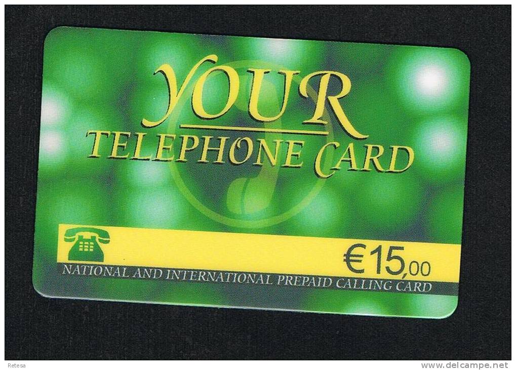 BELGIE   YOUR  TELEPHONE  CARD - Sans Puce