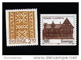 SWEDEN/SVERIGE - 1982  LUND MUSEUM SET  MINT NH - Unused Stamps
