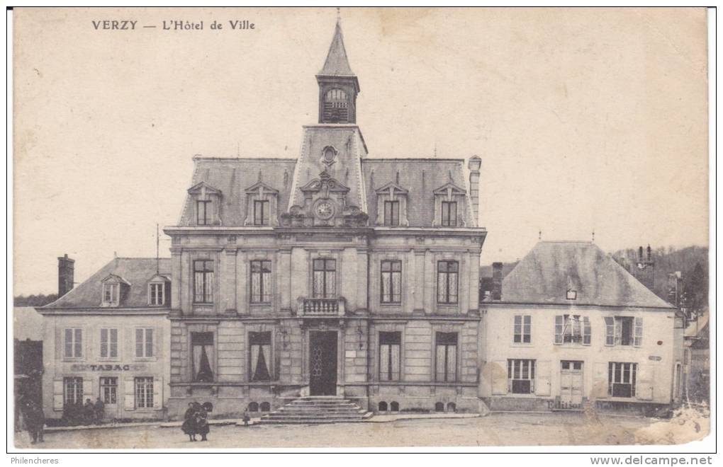 CPA - (51) Verzy - L´hotel De Ville - Verzy